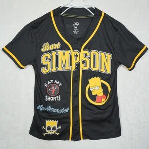 The Simpsons  Bart‎ Simpson #89 Baseball Jersey Shirt Eat My Shorts Size M
